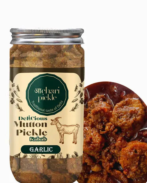 ACHARI PICKLES Garlic Kabab Mutton Pickle (400 GM)Chicken Pickle/Mutton Pickle Mutton Pickle  (400 g)